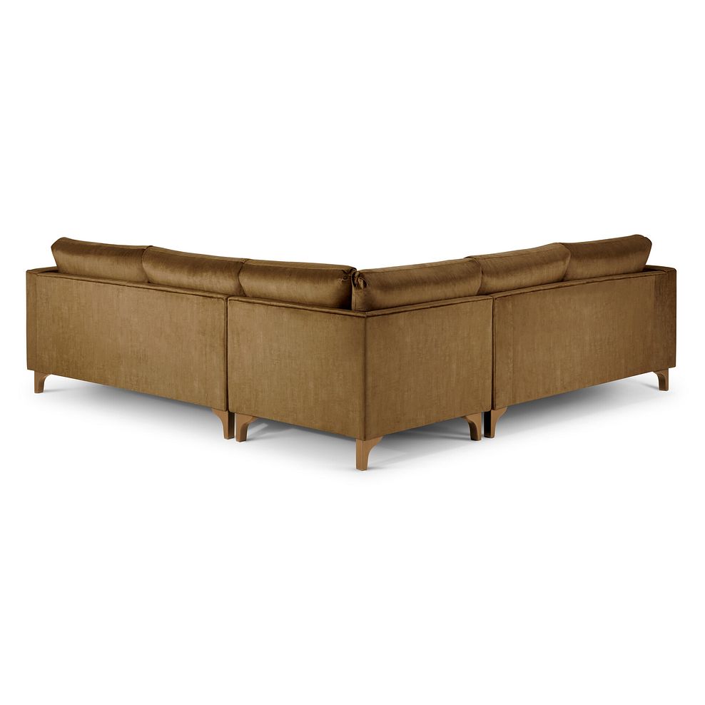 Jude Large Corner Sofa in Duke Old Gold Fabric with Oak Feet 3