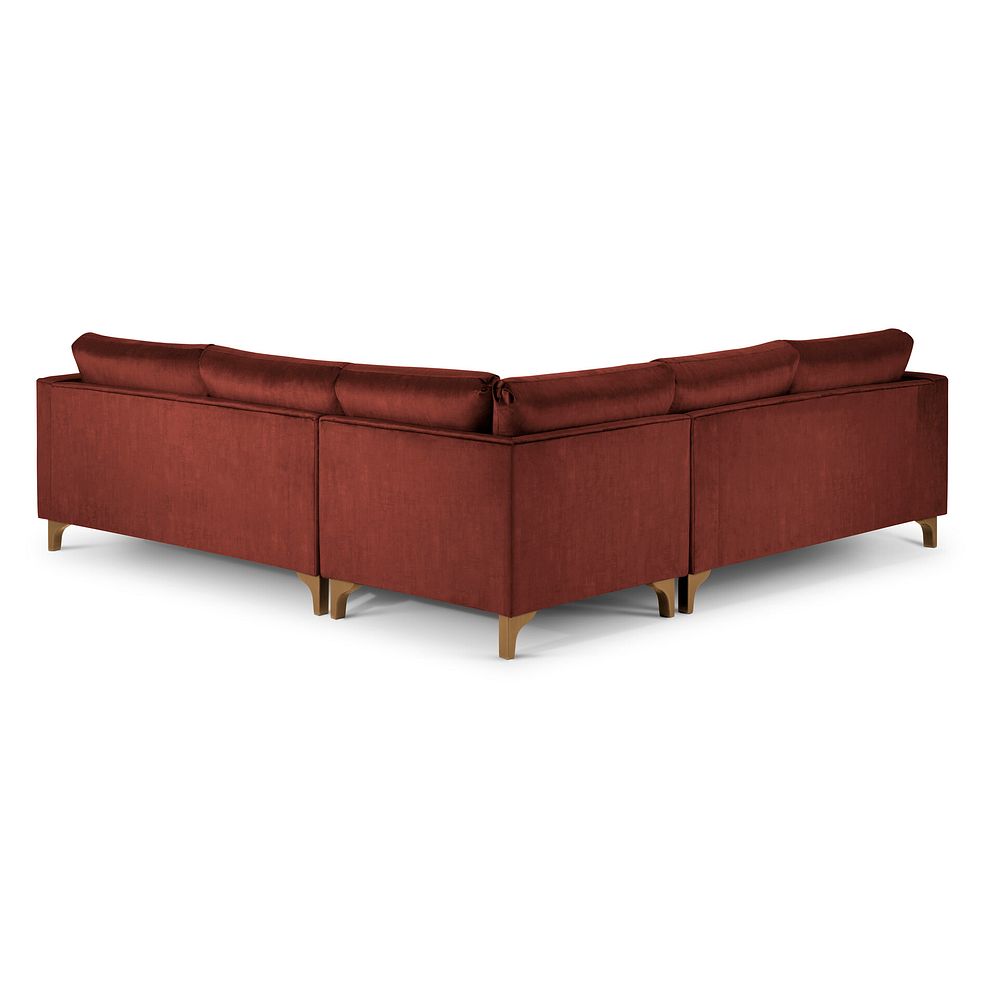 Jude Large Corner Sofa in Duke Sunset Fabric with Oak Feet 3