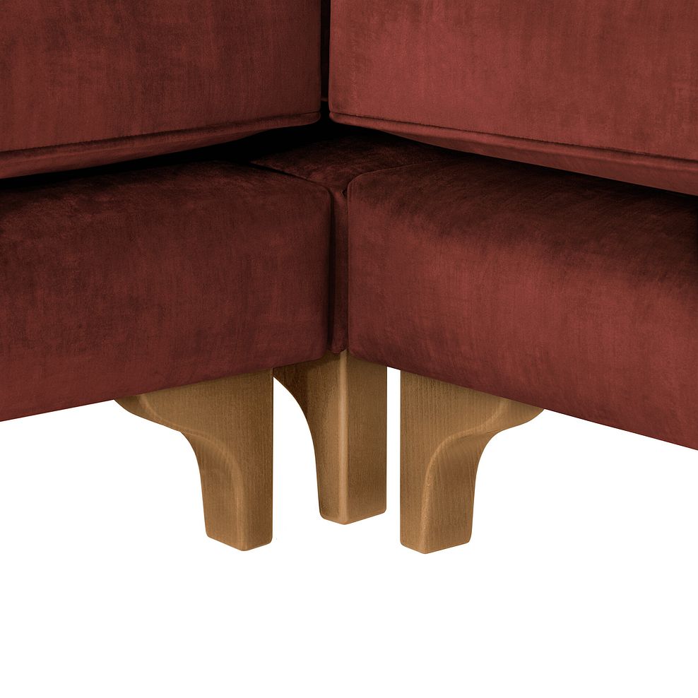 Jude Large Corner Sofa in Duke Sunset Fabric with Oak Feet 4