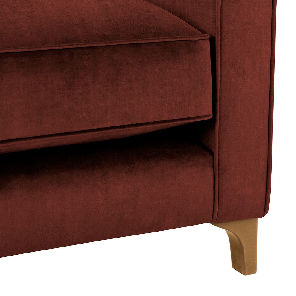 Jude Large Corner Sofa in Duke Sunset Fabric with Oak Feet 8