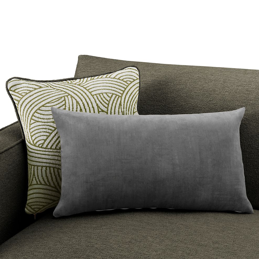 Jude Large Corner Sofa in Oscar Emerald Fabric with Oak Feet 5