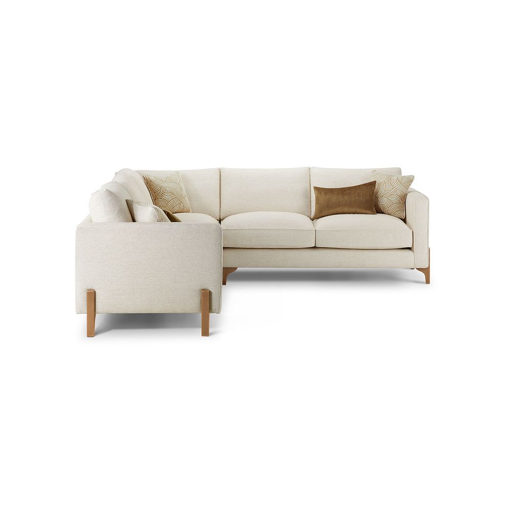 Jude Large Corner Sofa in Oscar Linen Fabric with Oak Feet 2
