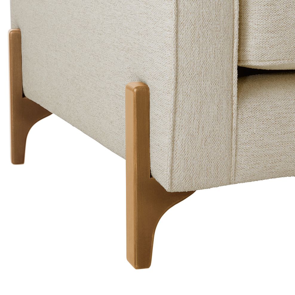 Jude Large Corner Sofa in Oscar Linen Fabric with Oak Feet 9