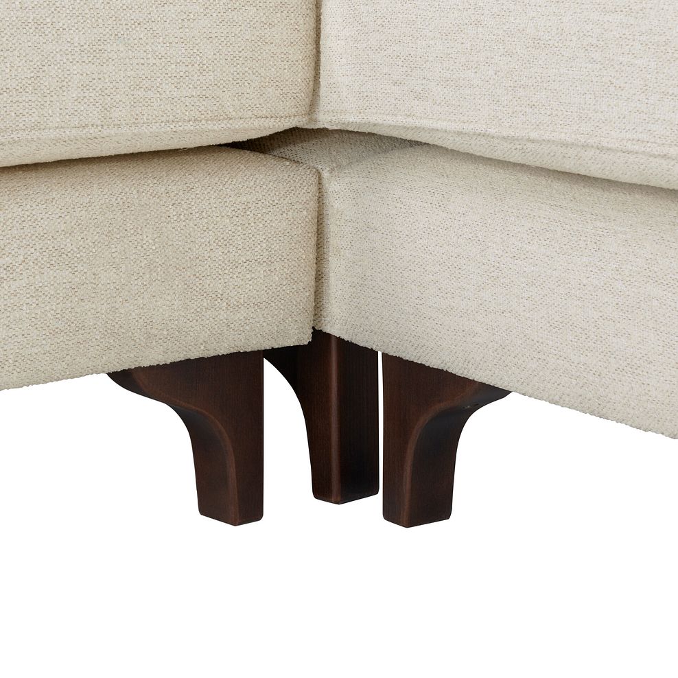 Jude Large Corner Sofa in Oscar Linen Fabric with Walnut Finished Feet 4