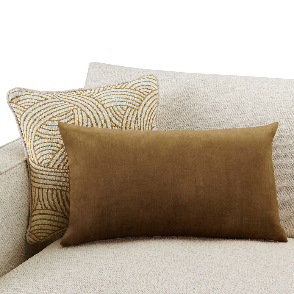 Jude Large Corner Sofa in Oscar Linen Fabric with Walnut Finished Feet 5