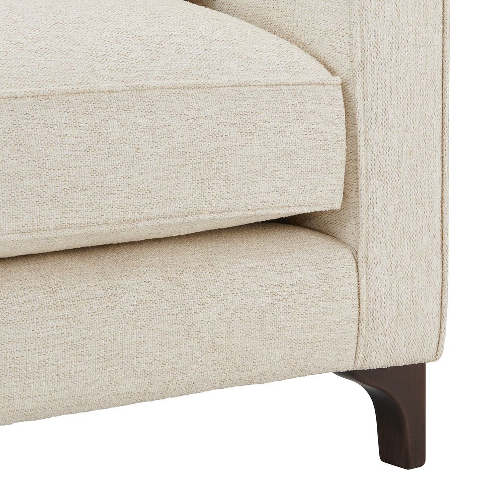 Jude Large Corner Sofa in Oscar Linen Fabric with Walnut Finished Feet 8