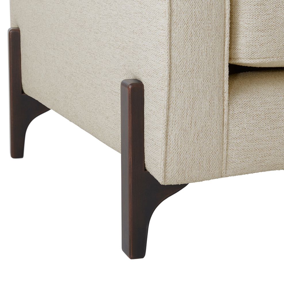 Jude Large Corner Sofa in Oscar Linen Fabric with Walnut Finished Feet 9