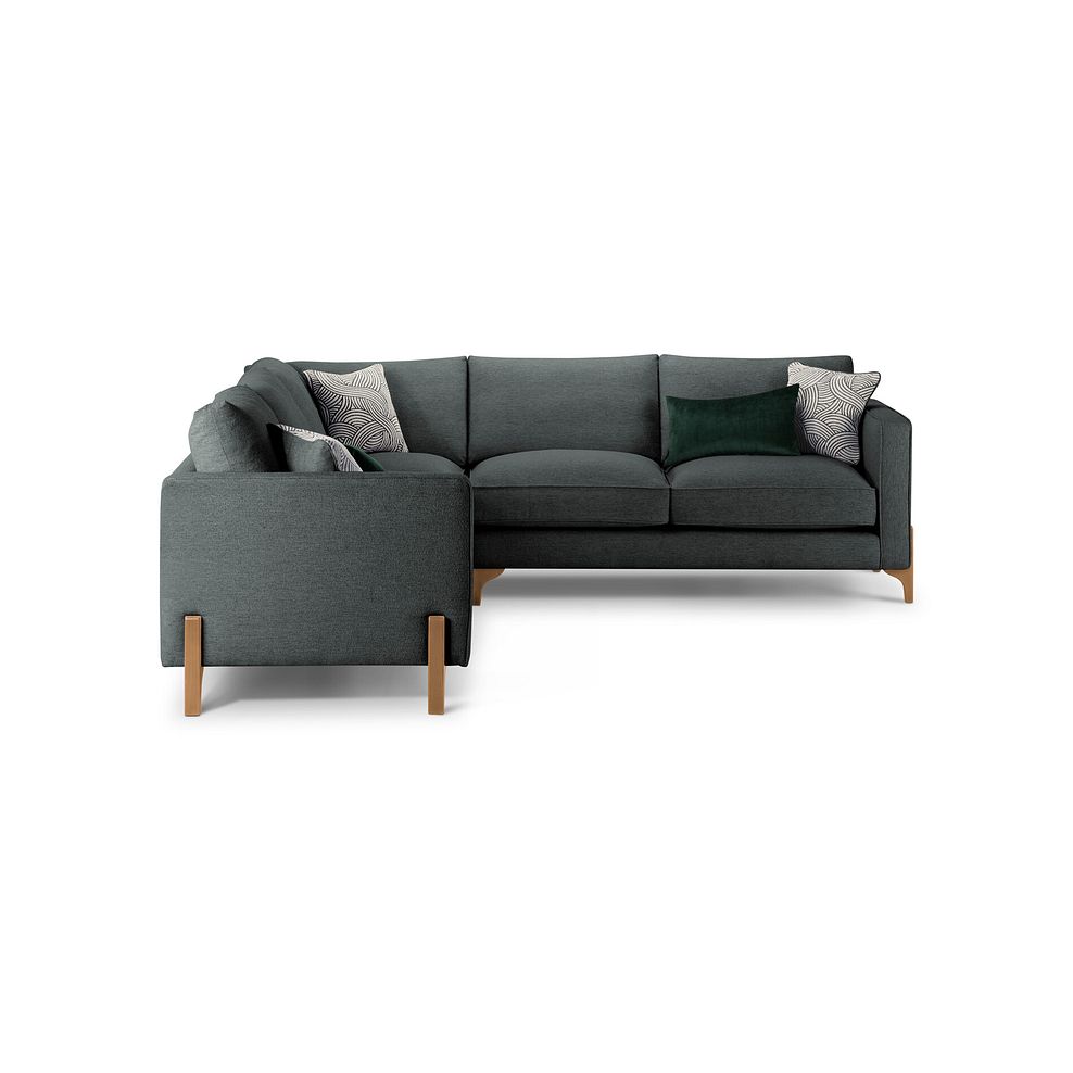 Jude Large Corner Sofa in Oscar Nickel Fabric with Oak Feet 2