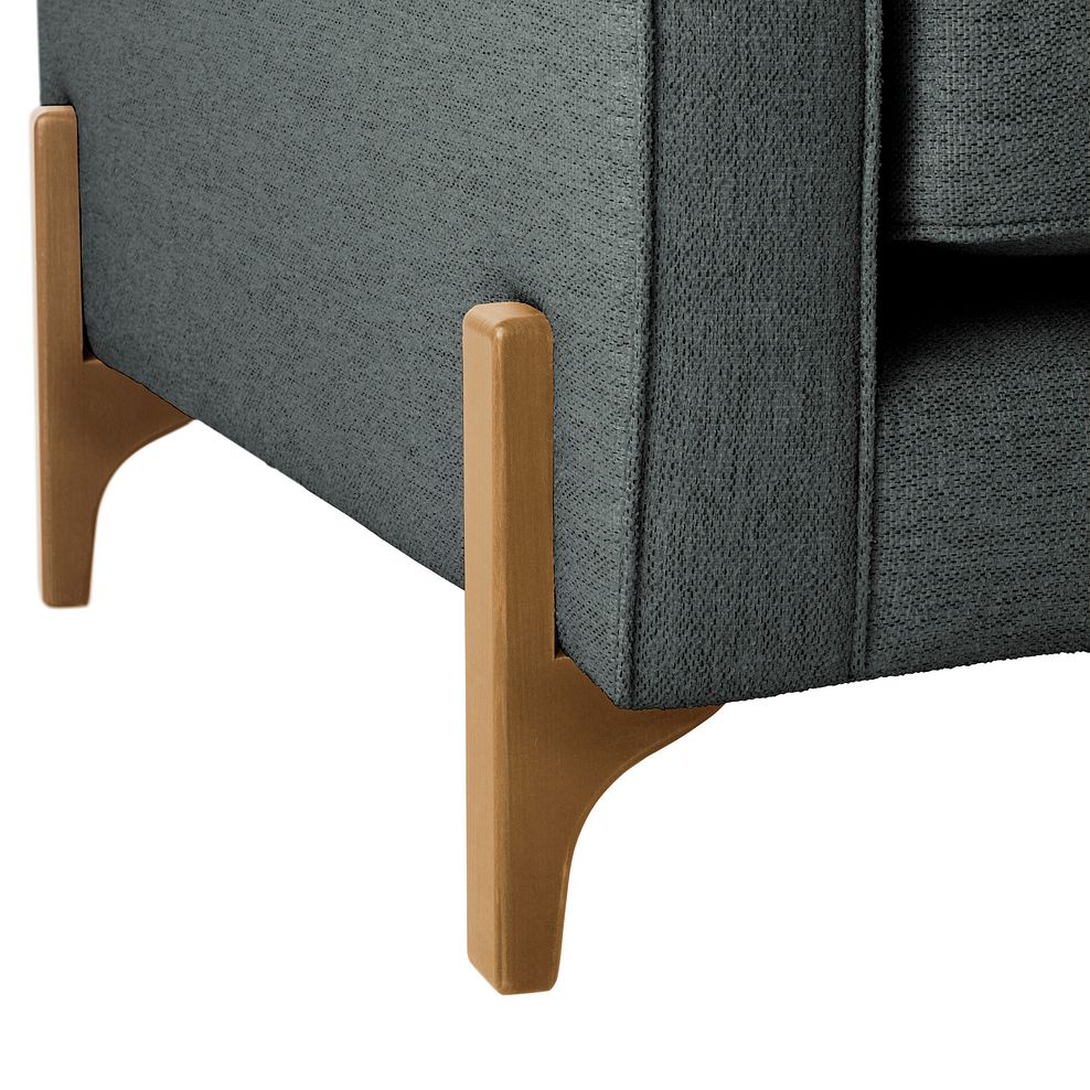 Jude Large Corner Sofa in Oscar Nickel Fabric with Oak Feet 9