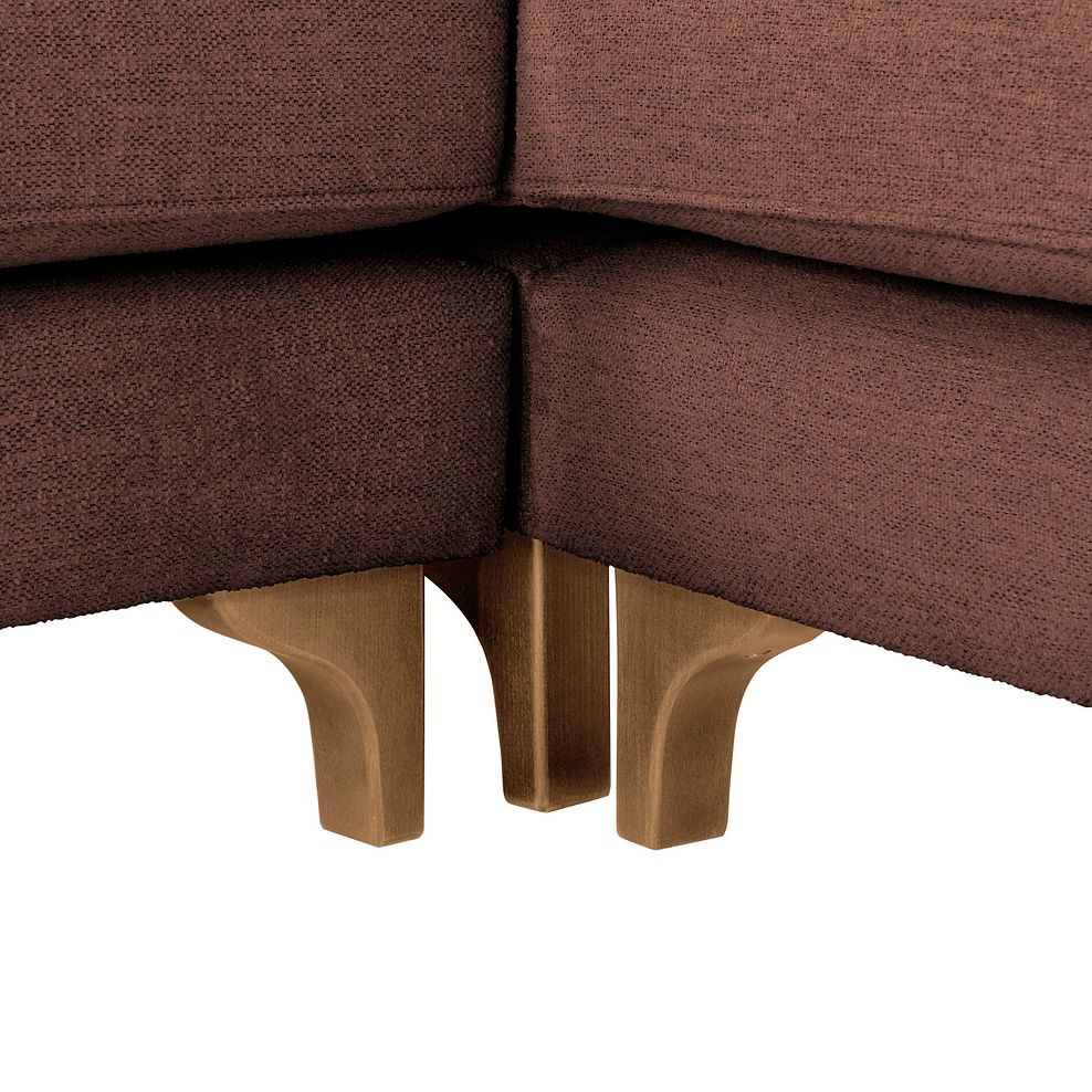 Jude Large Corner Sofa in Oscar Rust Fabric with Oak Feet 4