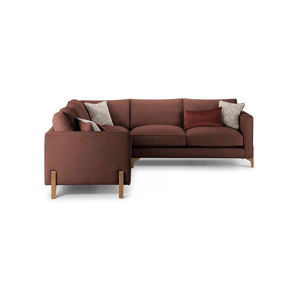 Jude Large Corner Sofa in Oscar Rust Fabric with Oak Feet 2