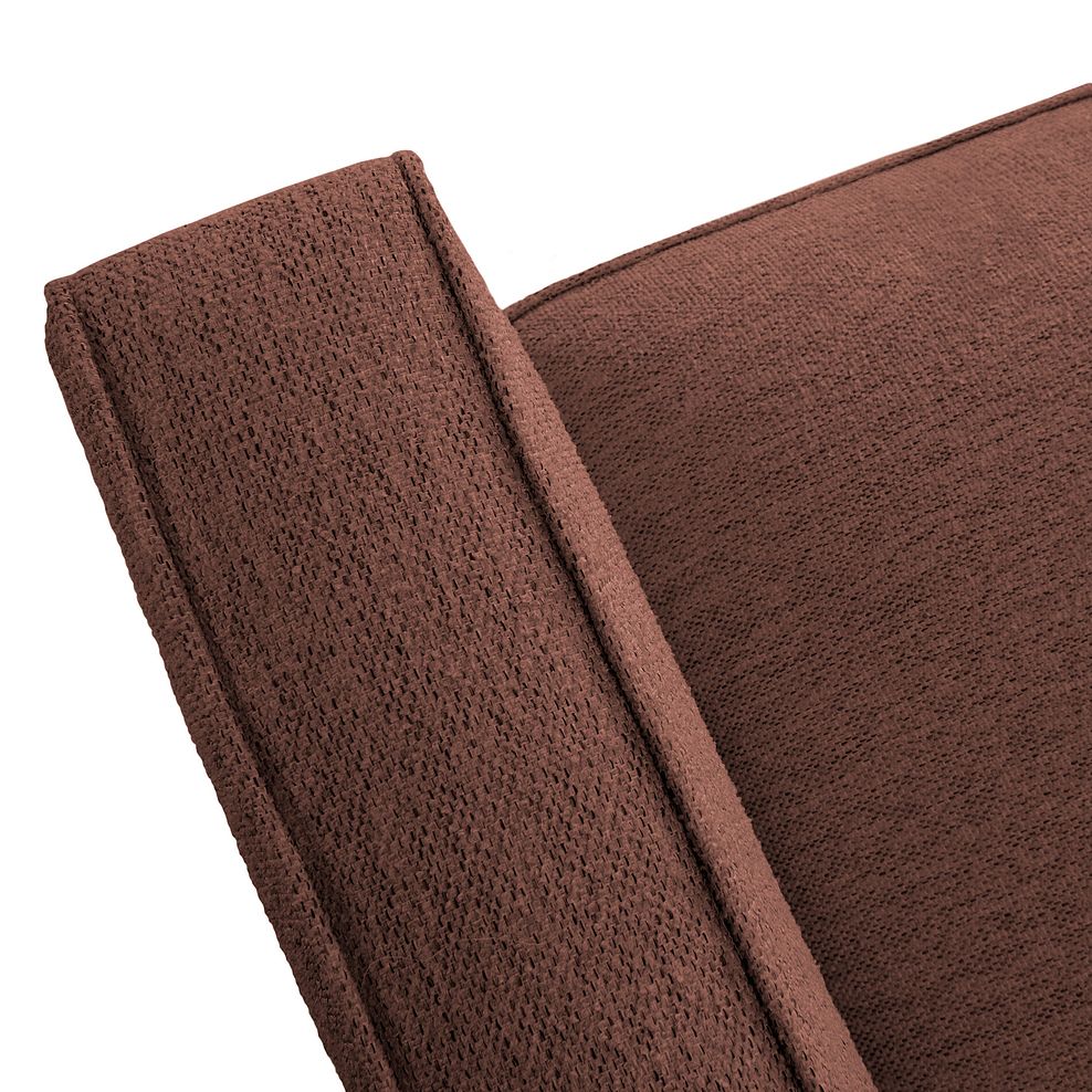 Jude Large Corner Sofa in Oscar Rust Fabric with Walnut Finished Feet 7