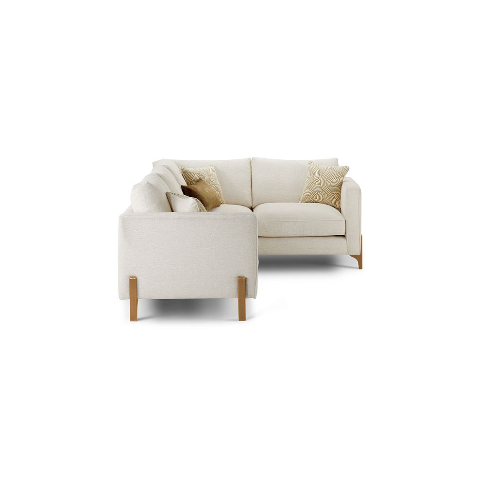 Jude Left Hand Corner Sofa in Oscar Linen Fabric with Oak Feet 3