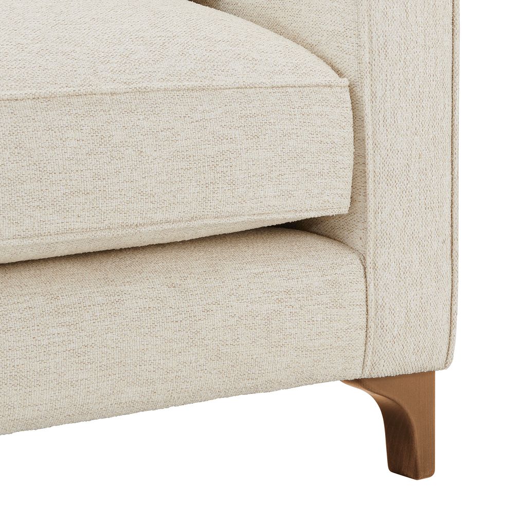 Jude Left Hand Corner Sofa in Oscar Linen Fabric with Oak Feet 8