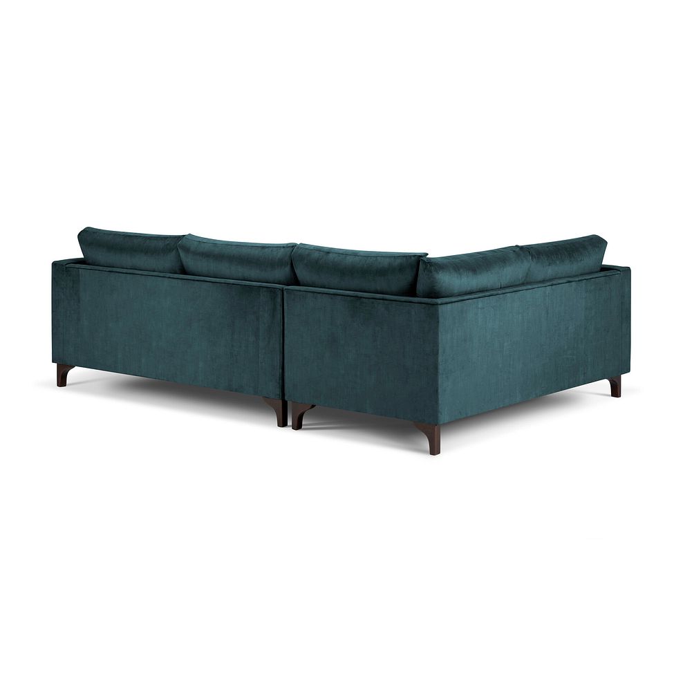 Jude Right Hand Corner Sofa in Duke Airforce Fabric with Walnut Finished Feet 4