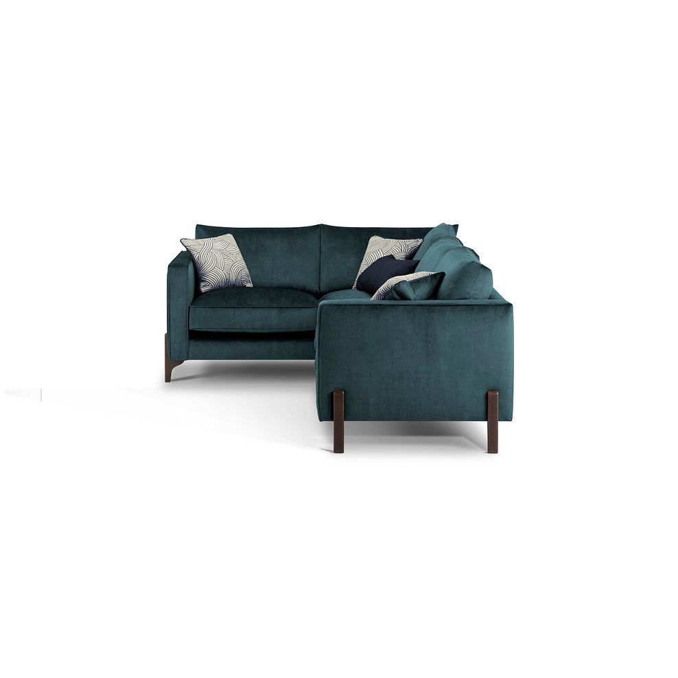 Jude Right Hand Corner Sofa in Duke Airforce Fabric with Walnut Finished Feet 3