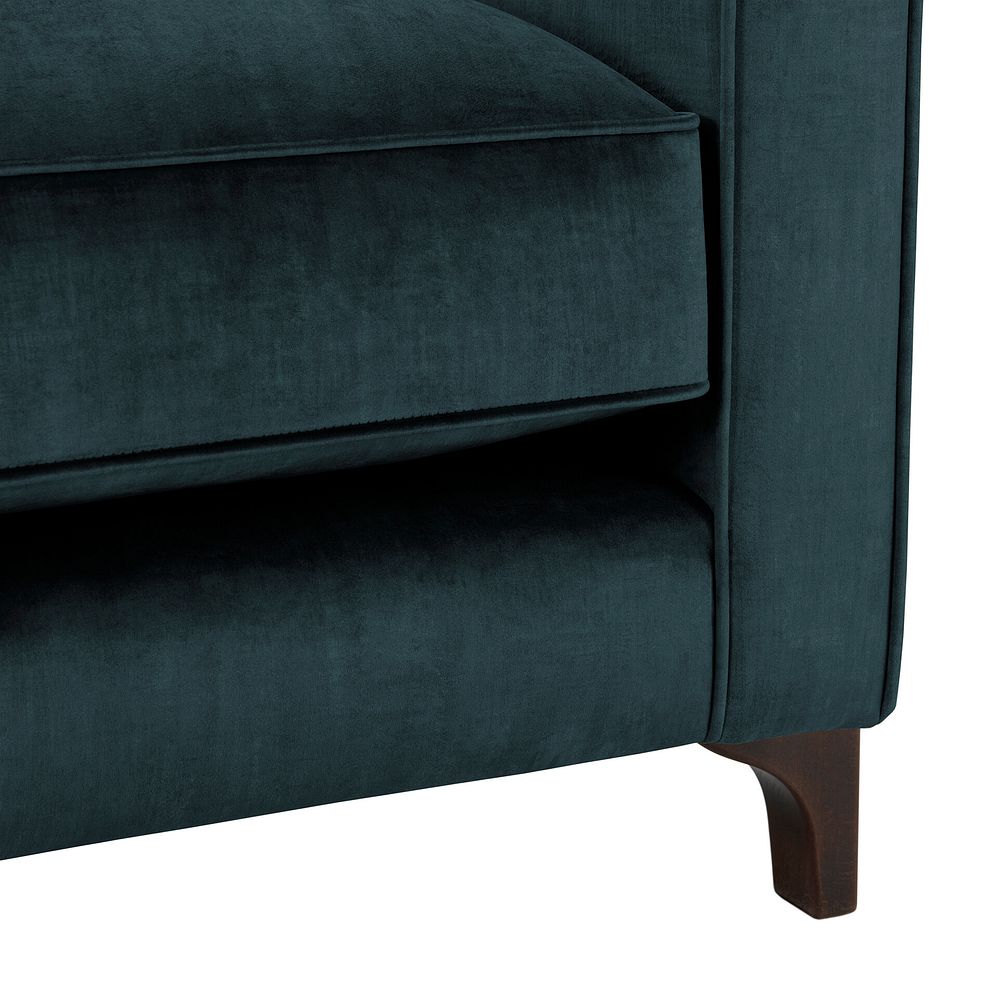 Jude Right Hand Corner Sofa in Duke Airforce Fabric with Walnut Finished Feet 8