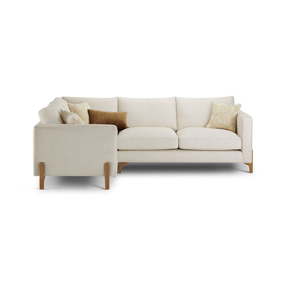 Jude Right Hand Corner Sofa in Oscar Linen Fabric with Oak Feet 2