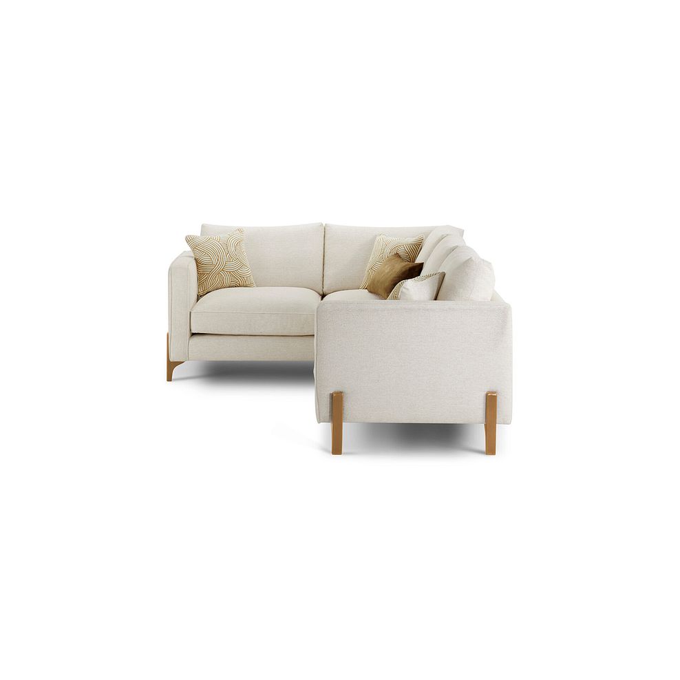 Jude Right Hand Corner Sofa in Oscar Linen Fabric with Oak Feet 3