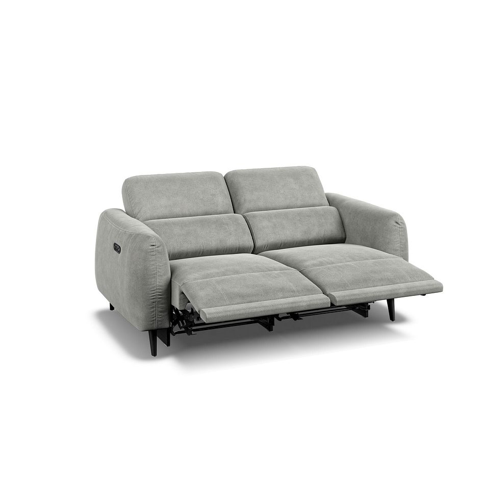 Juliette 2 Seater Recliner Sofa With Power Headrest in Billy Joe Dove Grey Fabric 4