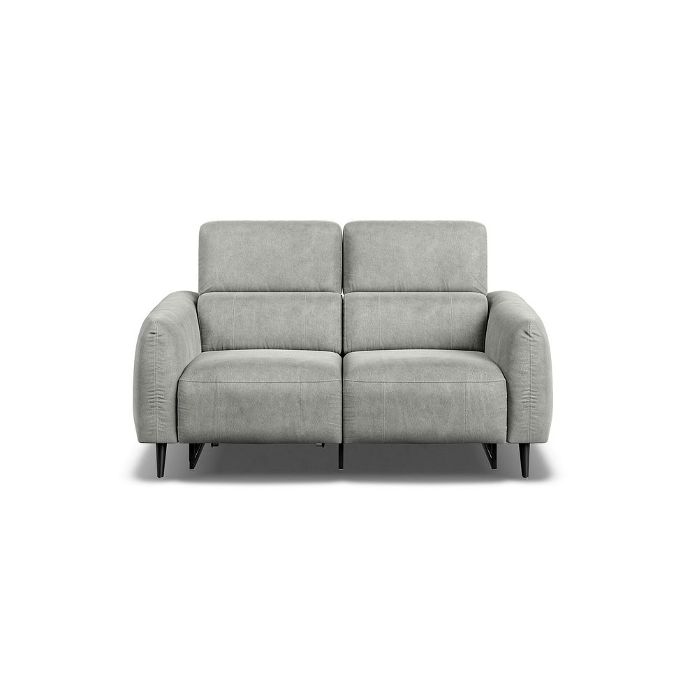 Juliette 2 Seater Recliner Sofa With Power Headrest in Billy Joe Dove Grey Fabric 6