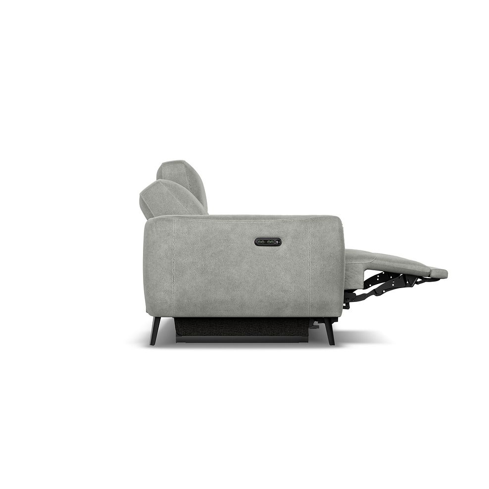 Juliette 2 Seater Recliner Sofa With Power Headrest in Billy Joe Dove Grey Fabric 7