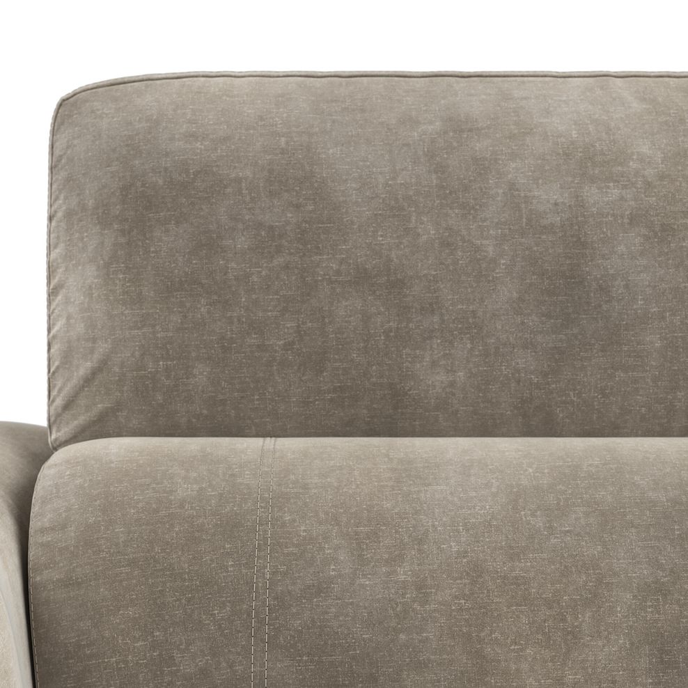 Juliette 2 Seater Recliner Sofa With Power Headrest in Descent Taupe Fabric 12
