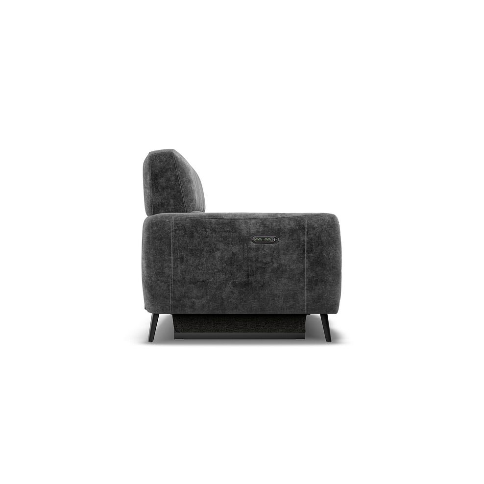 Juliette 2 Seater Recliner Sofa With Power Headrest in Descent Charcoal Fabric 7