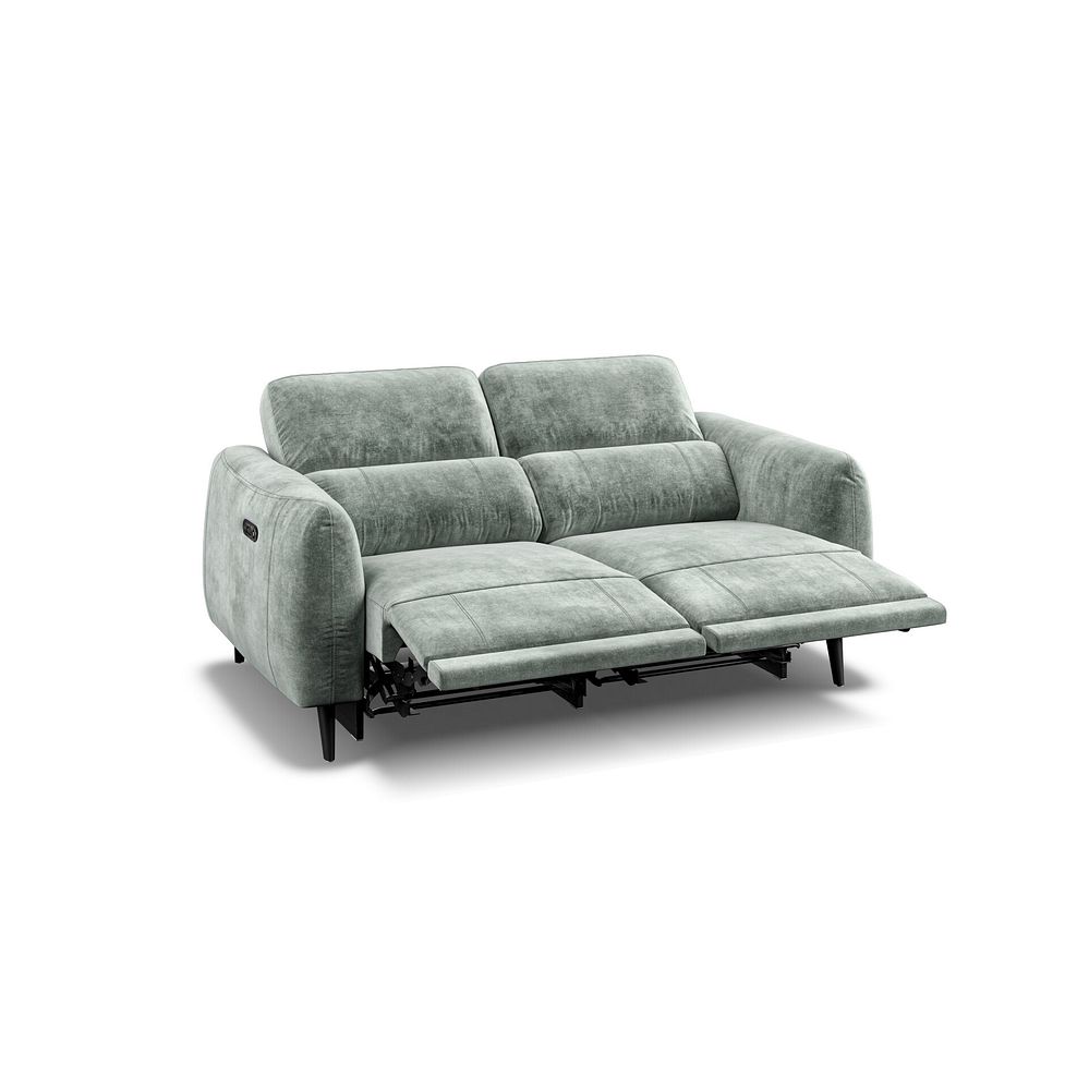 Juliette 2 Seater Recliner Sofa With Power Headrest in Descent Pewter Fabric 5