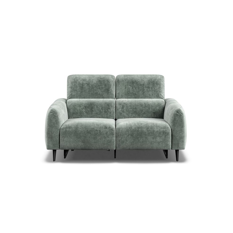 Juliette 2 Seater Recliner Sofa With Power Headrest in Descent Pewter Fabric Thumbnail 2