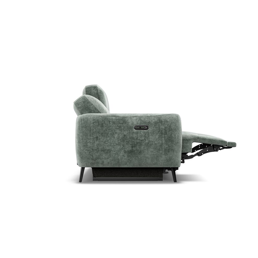 Juliette 2 Seater Recliner Sofa With Power Headrest in Descent Pewter Fabric 8