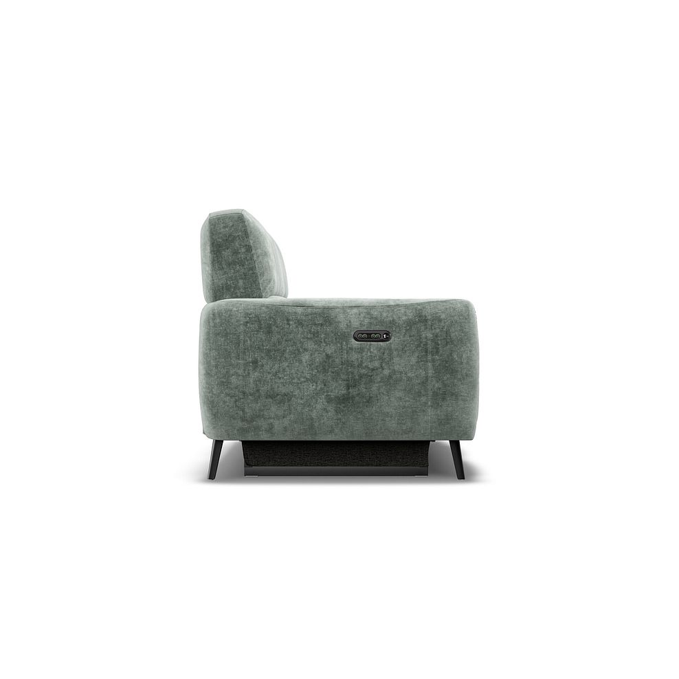 Juliette 2 Seater Recliner Sofa With Power Headrest in Descent Pewter Fabric 7