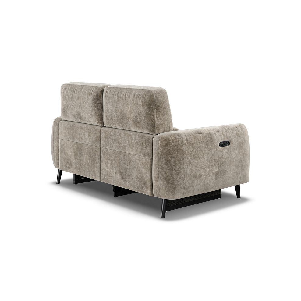Juliette 2 Seater Recliner Sofa With Power Headrest in Descent Taupe Fabric 6