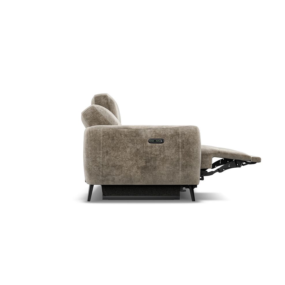 Juliette 2 Seater Recliner Sofa With Power Headrest in Descent Taupe Fabric 8