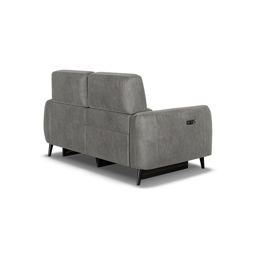 Juliette 2 Seater Recliner Sofa With Power Headrest in Maldives Dark Grey Fabric 5