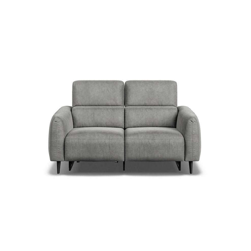 Juliette 2 Seater Recliner Sofa With Power Headrest in Maldives Dark Grey Fabric 6