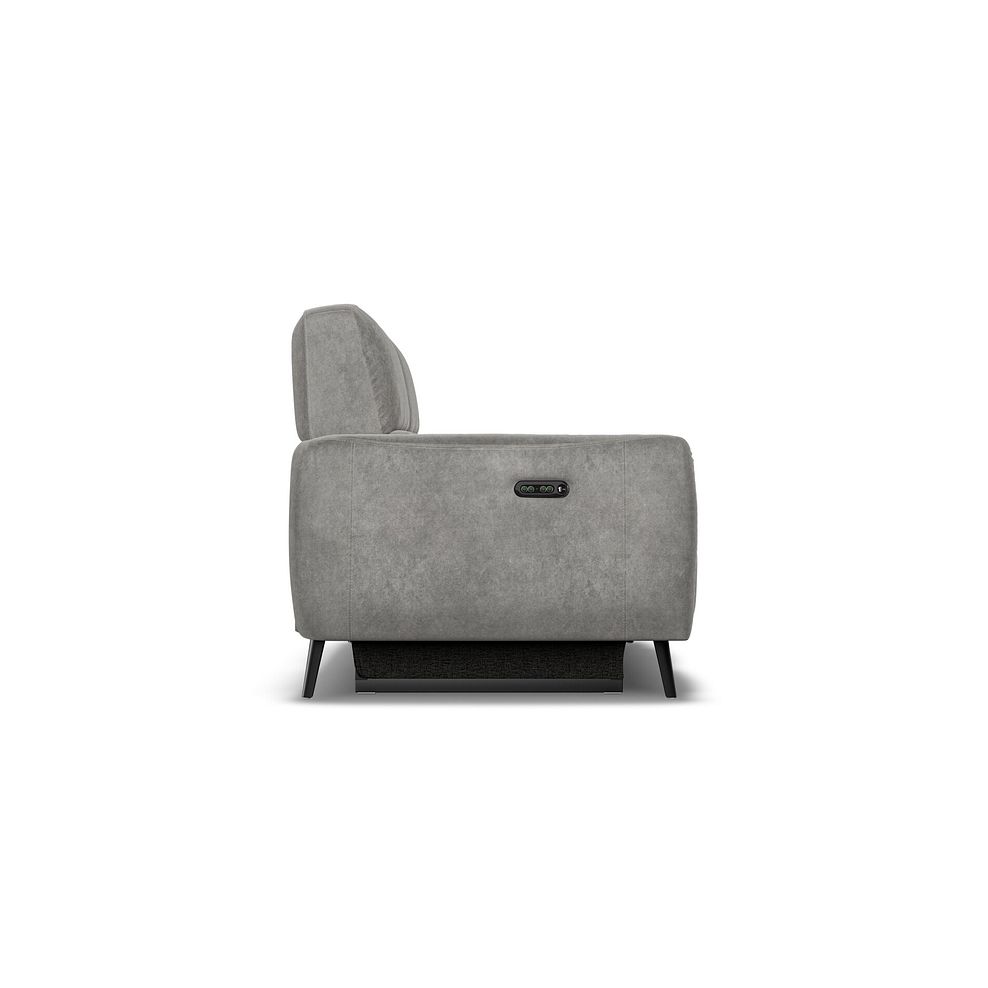 Juliette 2 Seater Recliner Sofa With Power Headrest in Maldives Dark Grey Fabric 8