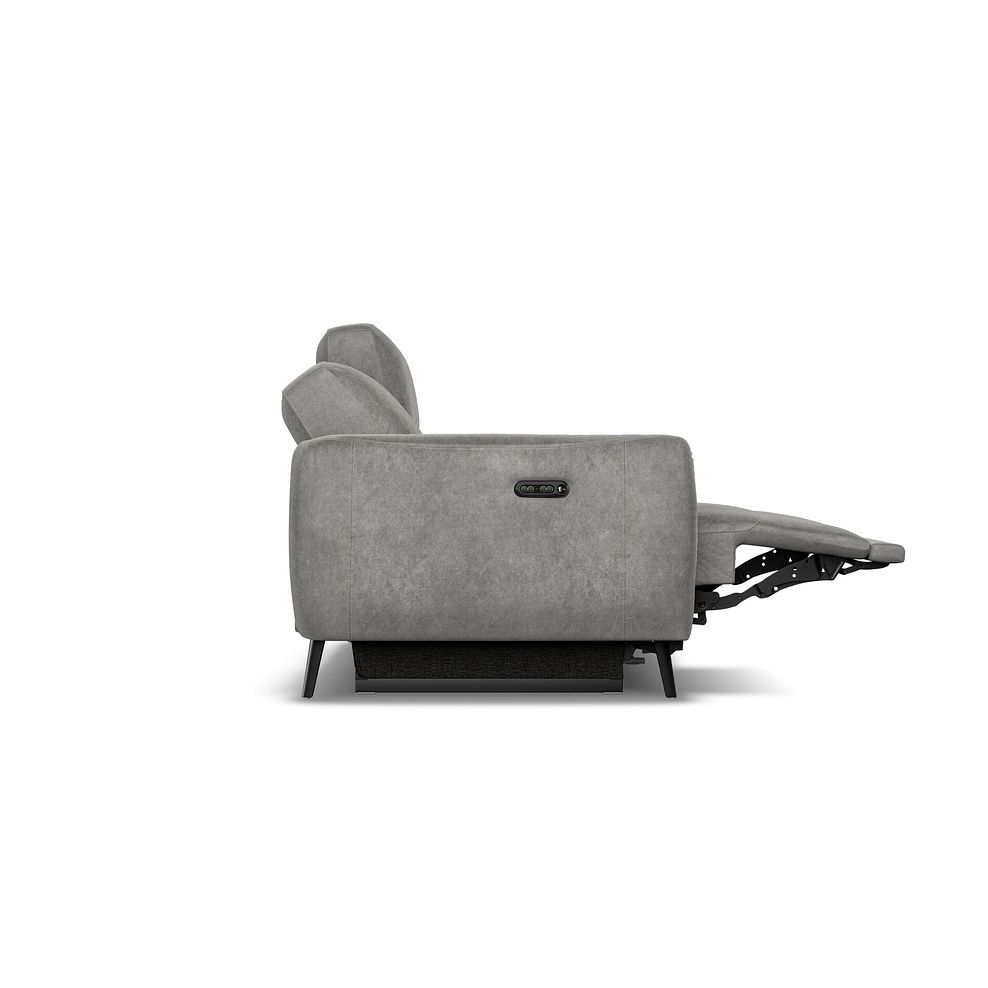 Juliette 2 Seater Recliner Sofa With Power Headrest in Maldives Dark Grey Fabric 8