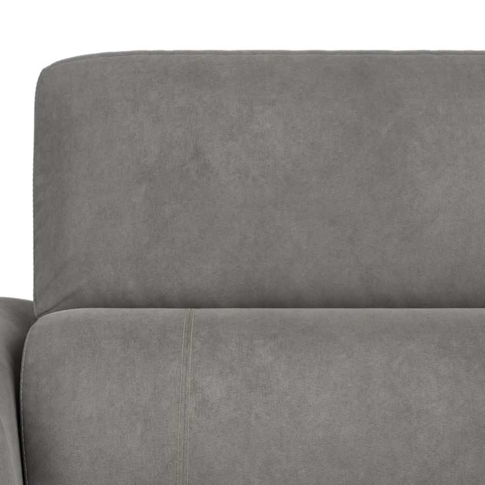 Juliette 2 Seater Recliner Sofa With Power Headrest in Maldives Dark Grey Fabric 12