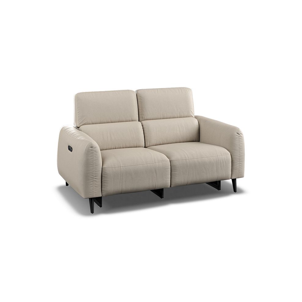 Juliette 2 Seater Recliner Sofa With Power Headrest in Pebble Leather