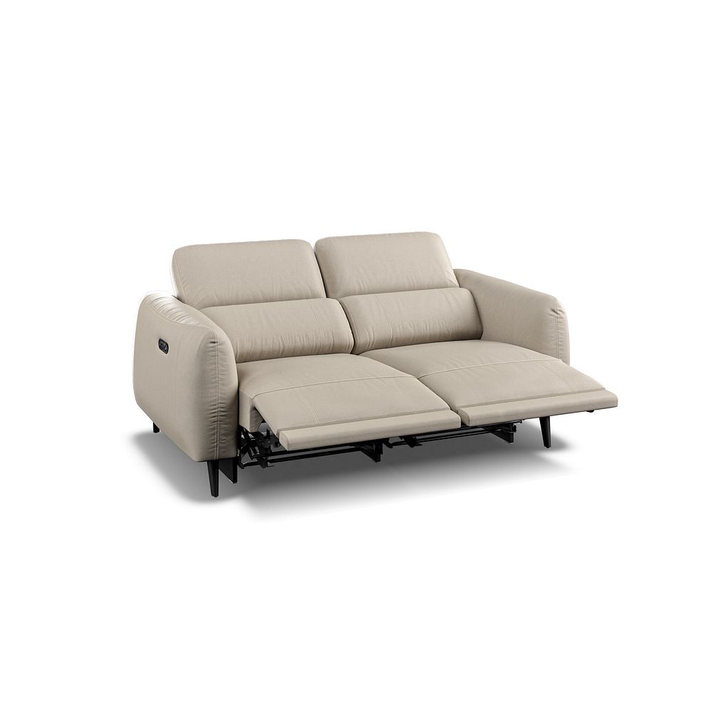 Juliette 2 Seater Recliner Sofa With Power Headrest in Pebble Leather 4