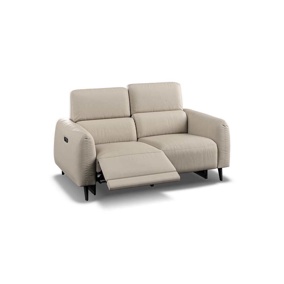 Juliette 2 Seater Recliner Sofa With Power Headrest in Pebble Leather 2