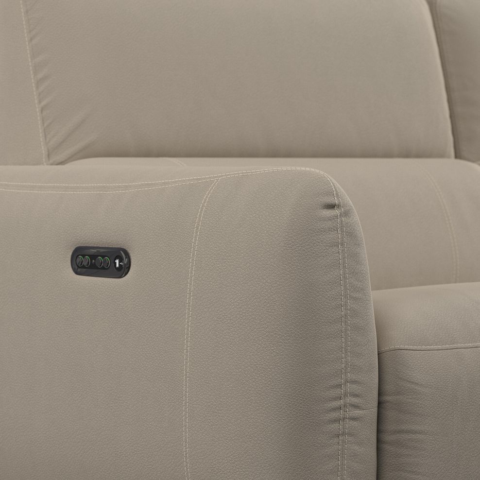 Juliette 2 Seater Recliner Sofa With Power Headrest in Pebble Leather 10