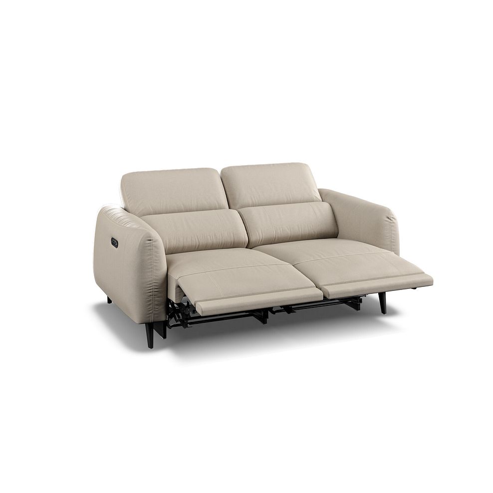 Juliette 2 Seater Recliner Sofa With Power Headrest in Pebble Leather 2