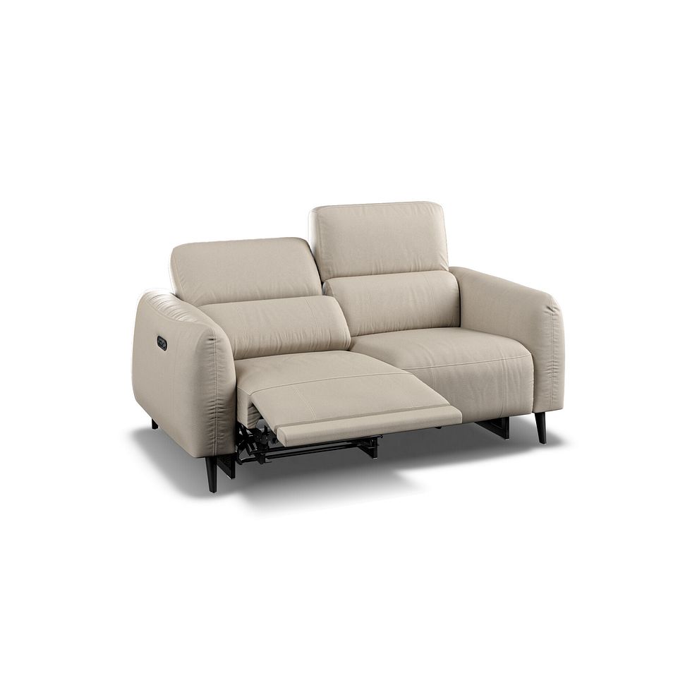 Juliette 2 Seater Recliner Sofa With Power Headrest in Pebble Leather 4