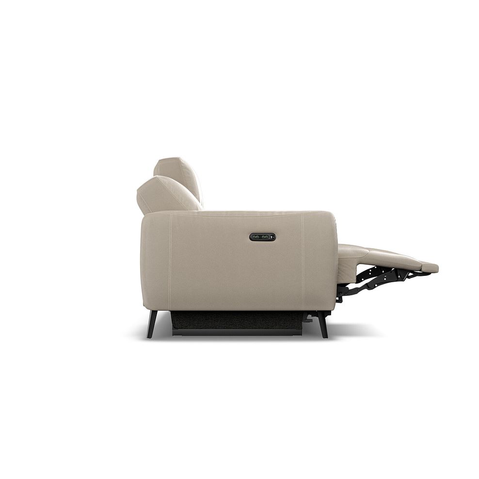 Juliette 2 Seater Recliner Sofa With Power Headrest in Pebble Leather 7