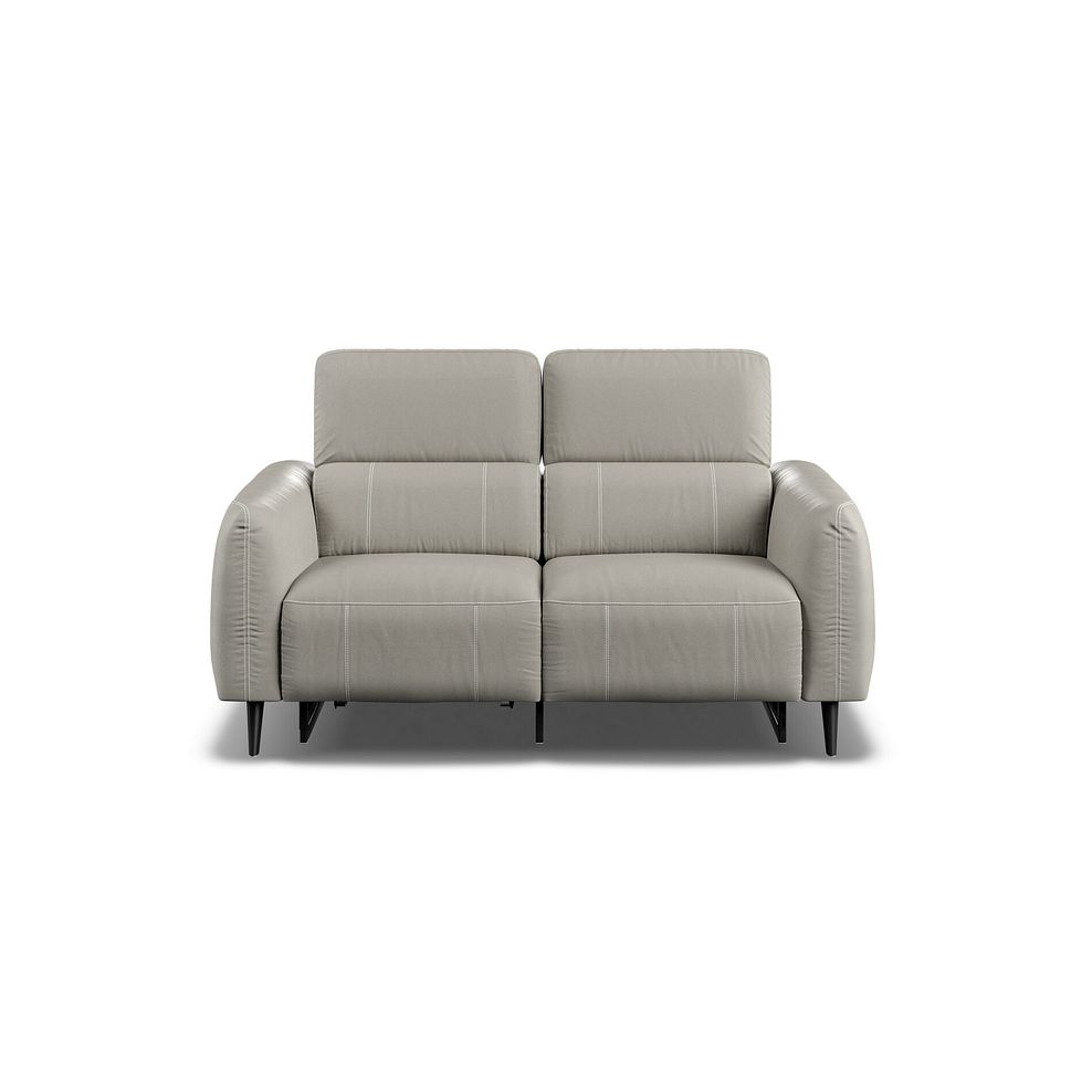 Juliette 2 Seater Recliner Sofa With Power Headrest in Taupe Leather 6