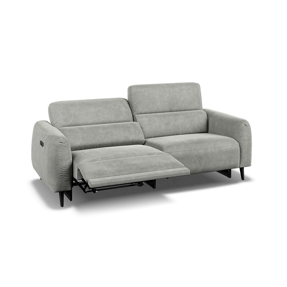 Juliette 3 Seater Recliner Sofa With Power Headrest in Billy Joe Dove Grey Fabric 3