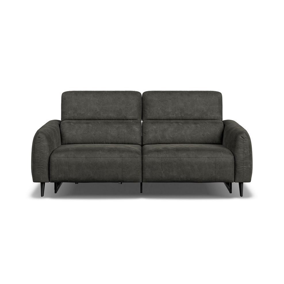 Juliette 3 Seater Recliner Sofa With Power Headrest in Billy Joe Grey Fabric 6