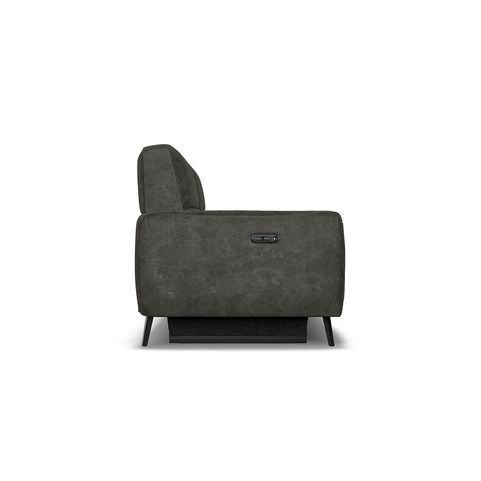 Juliette 3 Seater Recliner Sofa With Power Headrest in Billy Joe Grey Fabric 7